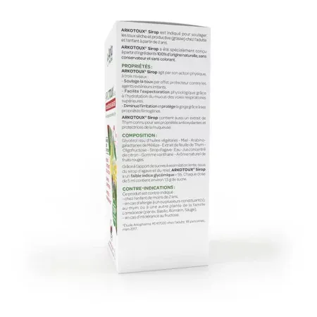 Arkopharma ArkoToux Sirop 140ml - côté 1
