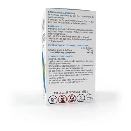 Arkopharma Arkogélules Griffonia 130 gélules - côté 1