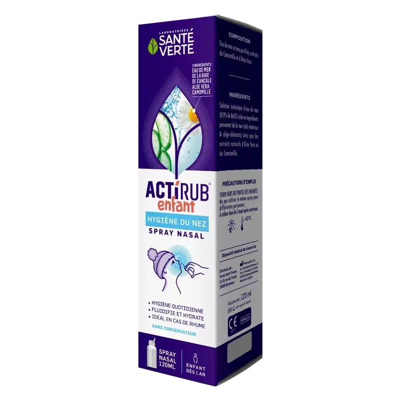 Santé Verte Actirub Enfant Spray Nasal 120ml - Univers Pharmacie