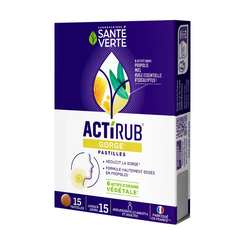 Santé Verte ActiRub Gorge 15 pastilles