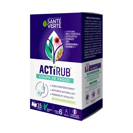 Santé Verte Actirub Nez & Gorge 15 sachets - Univers Pharmacie