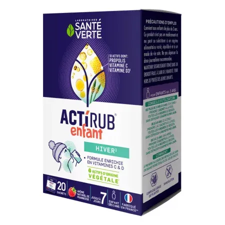 Actirub Enfants Goût Framboise 20 sachets à diluer - Univers Pharmacie