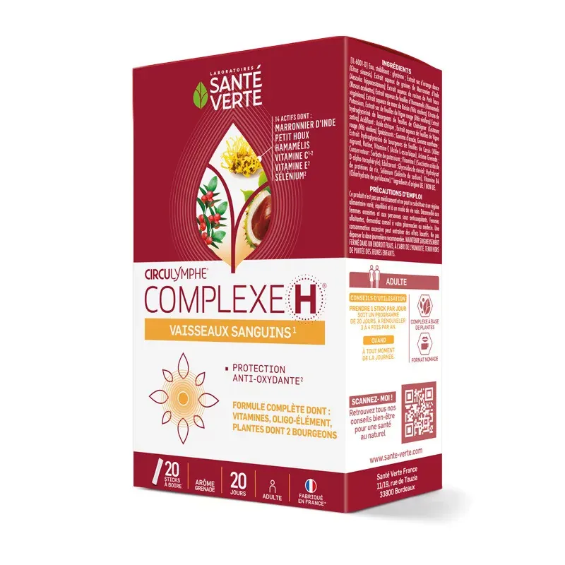 Santé Verte Circulymphe Complexe H 20 sticks - Univers Pharmacie Santé Verte Circulymphe Complexe H 20 sticks - Univers Pharmacie