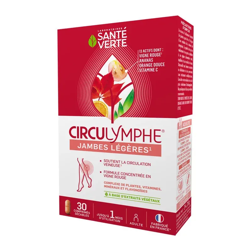 Circulymphe Jambes Légères 30 comprimés