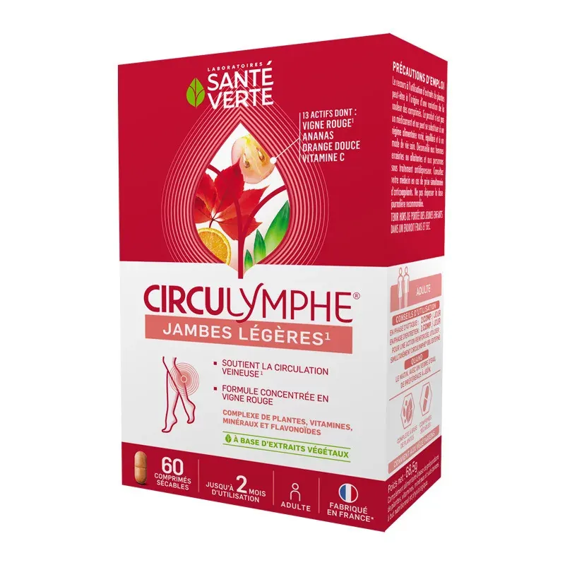 Circulymphe Jambes légères 60 comprimés - Univers Pharmacie