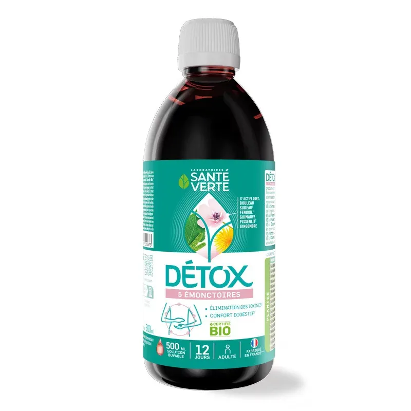 Santé Verte Détox Bio 500ml - Univers Pharmacie