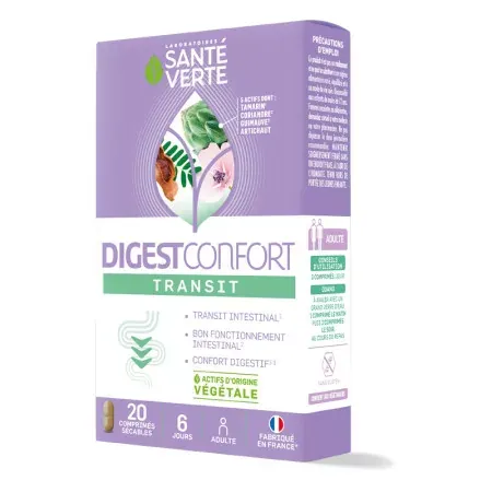 Santé Verte DigestConfort Transit 20 comprimés - Univers Pharmacie