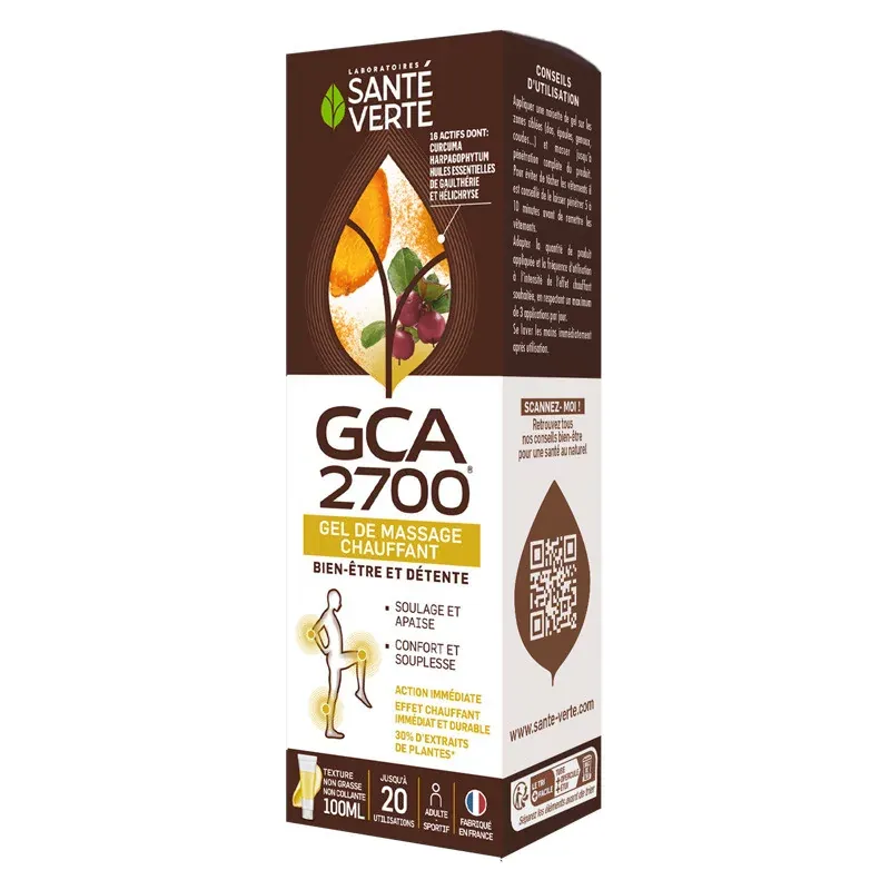 Santé Verte GCA 2700 Mobilité Articulaire Gel de Massage Chauffant 100ml
