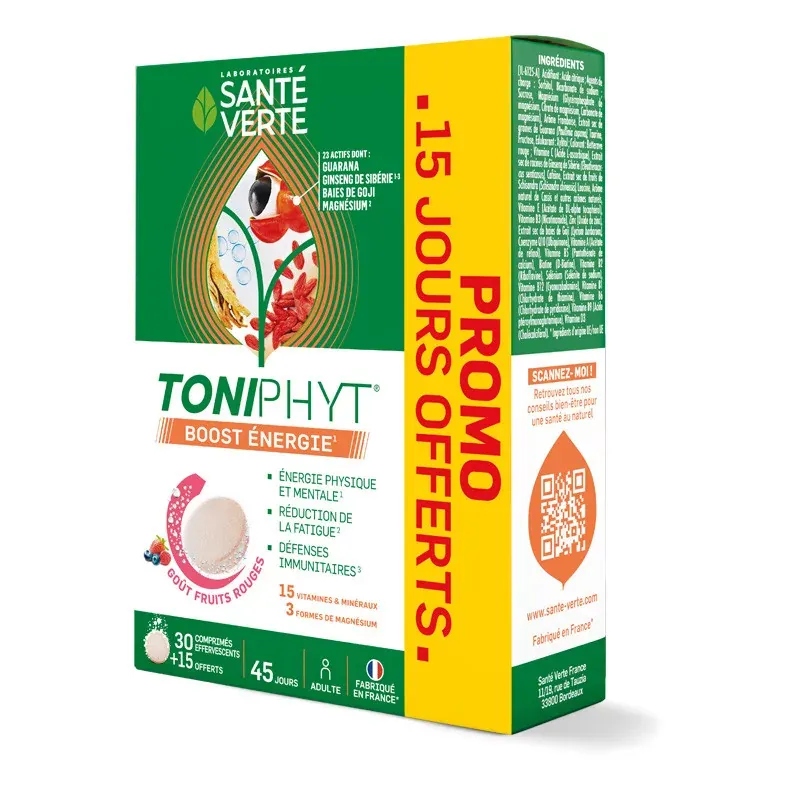 Santé Verte Toniphyt Boost Énergie 30+15 comprimés - Univers Pharmacie Santé Verte Toniphyt Boost Énergie 30+15 comprimés - Univers Pharmacie