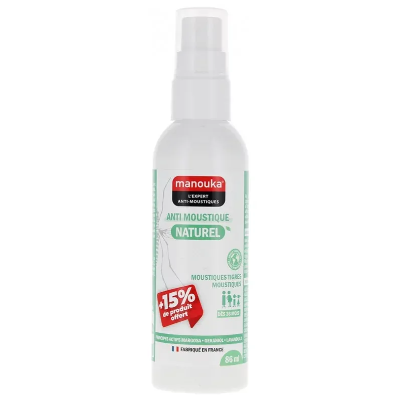 Manouka Répulsif Anti-moustique Naturel 86ml - Univers Pharmacie