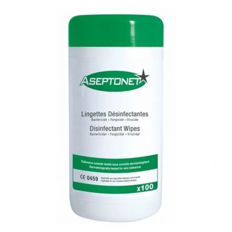 Aseptonet Lingettes Désinfectantes X100 - Univers Pharmacie Aseptonet Lingettes Désinfectantes X100 - Univers Pharmacie