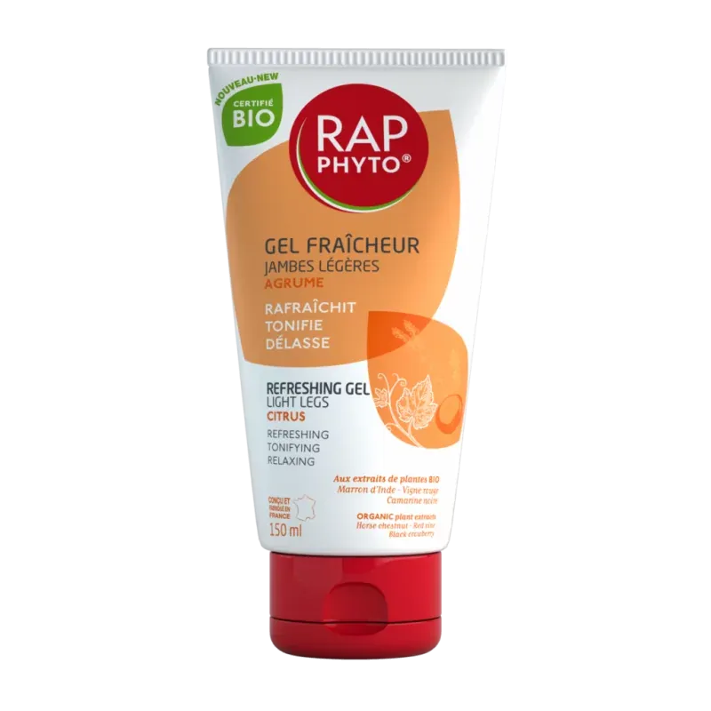 Rap Phyto Gel Tonic Jambes Légères Agrumes 150ml - Univers Pharmacie