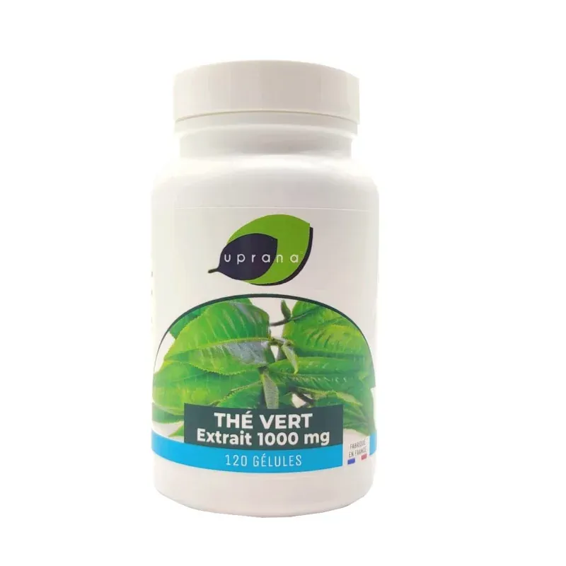 Uprana Thé Vert Extrait 1000mg 120 gélules - Univers Pharmacie