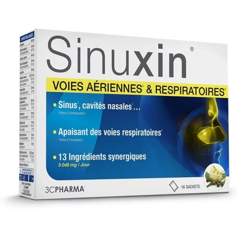 Sinuxin Voies Aériennes et Respiratoires 16 sachets  - Univers Pharmacie