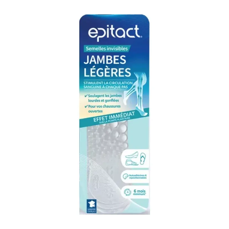 Epitact Semelles Invisibles Jambes Légères Taille 39/41 - Univers Pharmacie