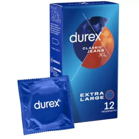 Durex Préservatifs Classic Jeans XL X12 - Univers Pharmacie