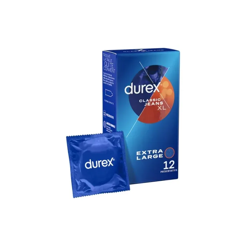 Durex Préservatifs Classic Jeans XL X12 - Univers Pharmacie