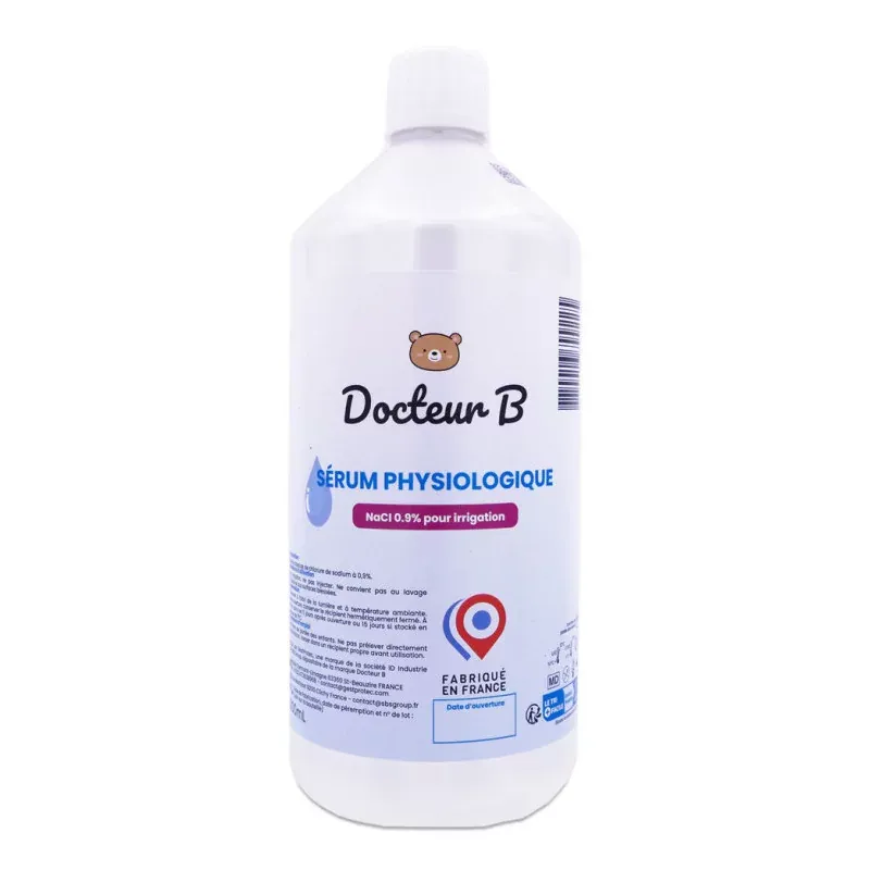 Docteur B Sérum Physiologique 1L - Univers Pharmacie Docteur B Sérum Physiologique 1L - Univers Pharmacie