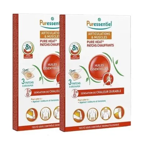 Puressentiel Pure Heat Patchs Chauffants 2X3 patchs - Univers Pharmacie