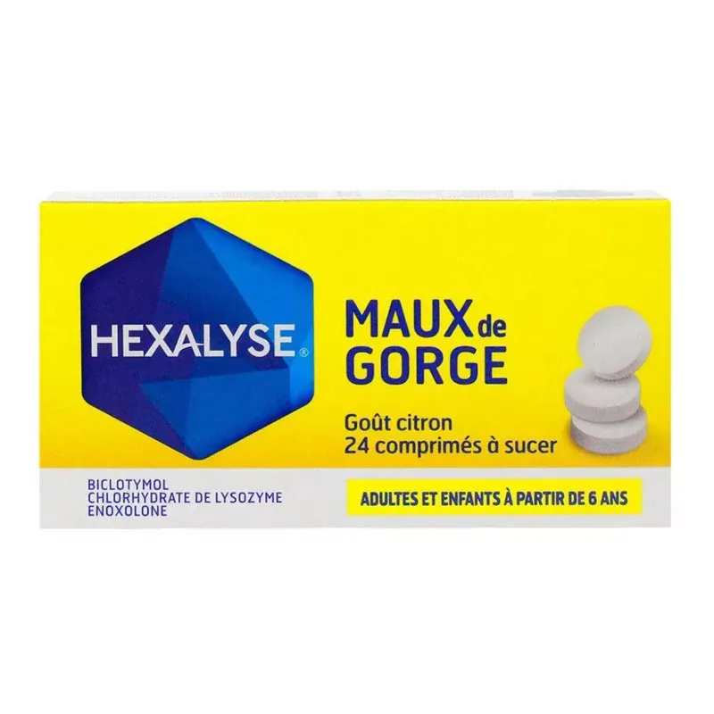 Hexalyse Maux de Gorge 24 comprimés à sucer