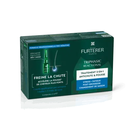 Furterer Triphasic Reactional Traitement 2-en-1 Antichute & Pousse 12X5ml - Univers Pharmacie