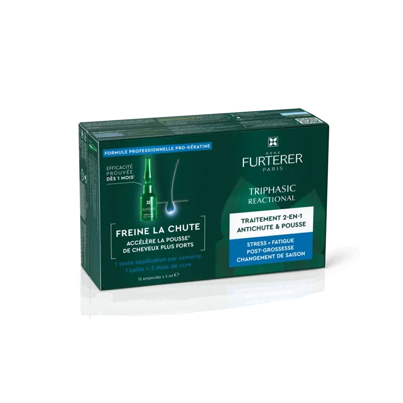 Furterer Triphasic Reactional Traitement 2-en-1 Antichute & Pousse 12X5ml - Univers Pharmacie