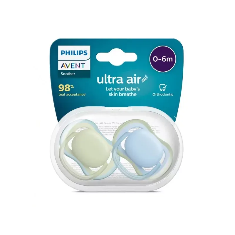 Philips Avent Ultra Air Happy Sucette 0-6m Deco Mix X2 - Univers Pharmacie