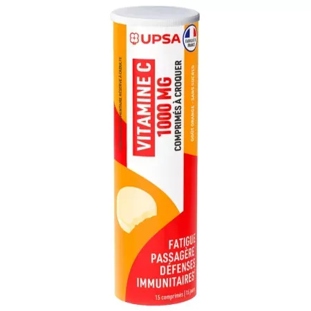 Upsa Vitamine C 1000mg 15 comprimés à croquer - Univers Pharmacie