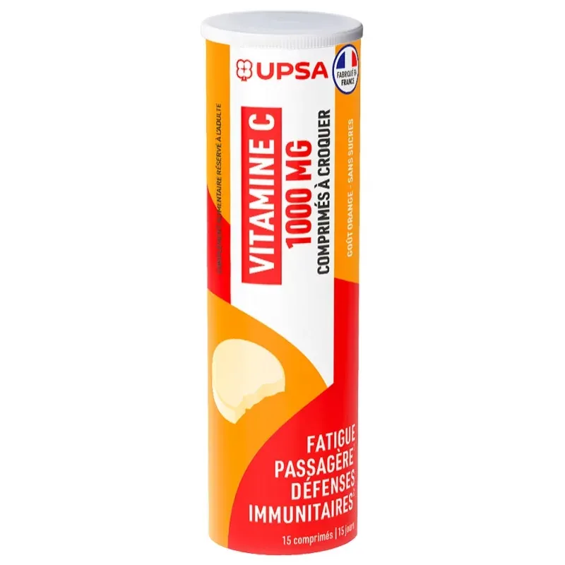 Upsa Vitamine C 1000mg 15 comprimés à croquer - Univers Pharmacie