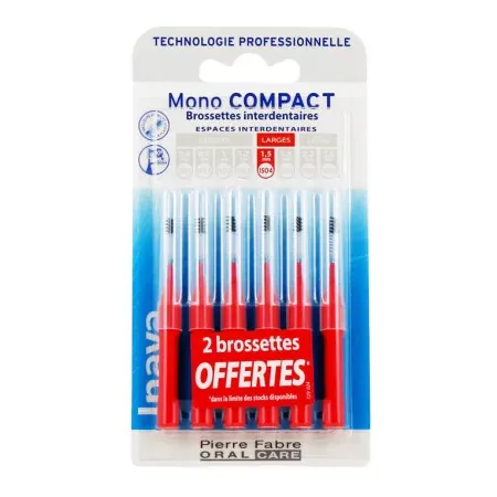 Inava Mono Compact Brossettes Interdentaires 1,5mm ISO 4 X6 - Univers Pharmacie