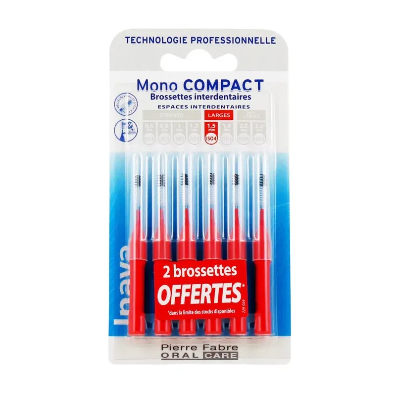 Inava Mono Compact Brossettes Interdentaires 1,5mm ISO 4 X6 - Univers Pharmacie
