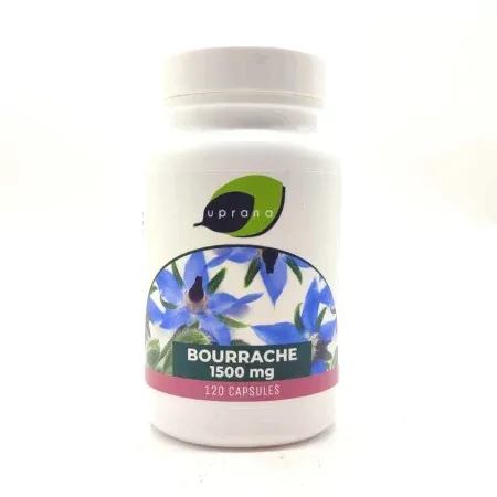 Uprana Bourrache 1500mg 120 capsules - Univers Pharmacie