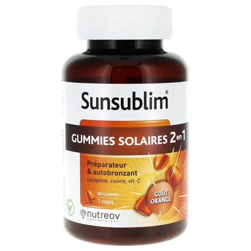 Sunsublim Gummies Solaire 2en1 60 gummies - Univers Pharmacie