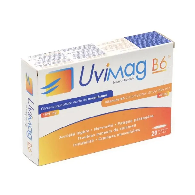 Uvimag B6 solution buvable 20 ampoules - Univers Pharmacie