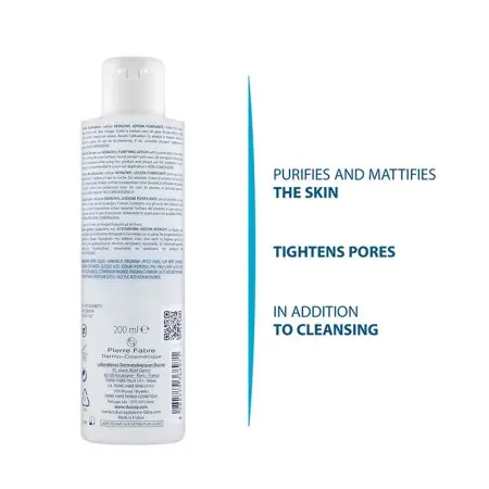 Ducray Keracnyl Lotion Purifiante 200ml  - dos du flacon