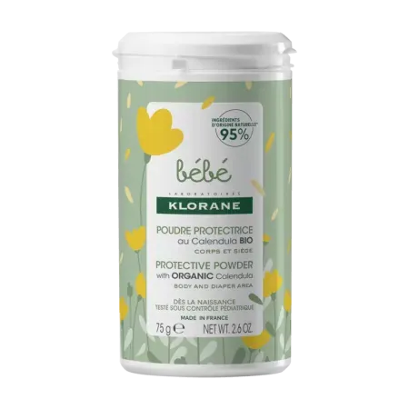 Klorane Bébé Poudre Protectrice au Calendula Bio 75g - Univers Pharmacie