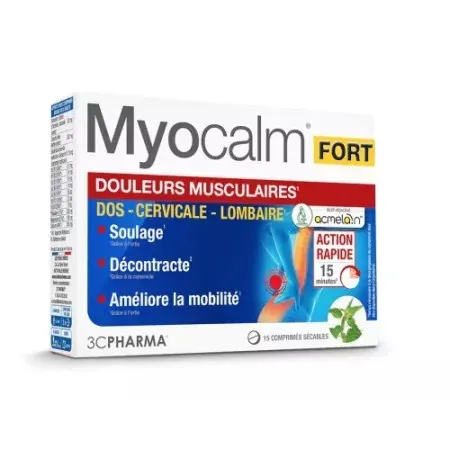 Myocalm Fort Douleurs Musculaires 15 comprimés sécables - Univers Pharmacie