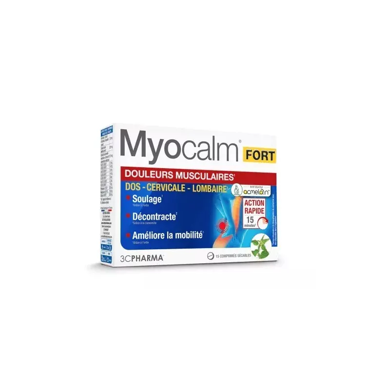 Myocalm Fort Douleurs Musculaires 15 comprimés sécables - Univers Pharmacie