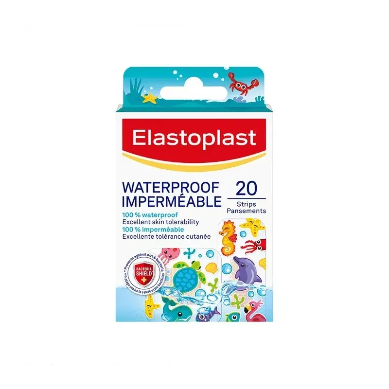 Elastoplast Waterproof Imperméable Pansements Enfant X20 - Univers Pharmacie