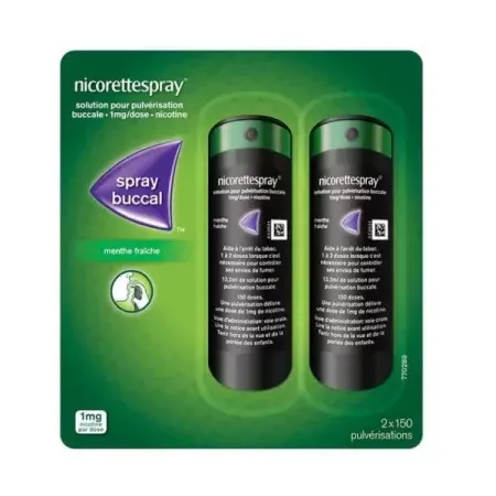 Nicorettespray 1mg/dose 2 flacons - Univers Pharmacie