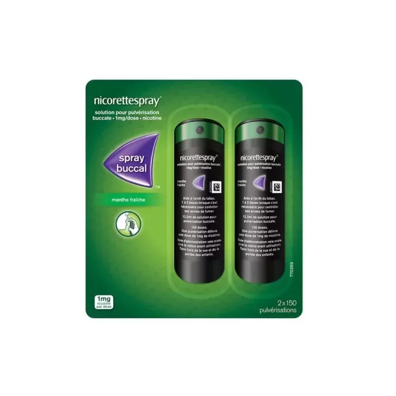 Nicorettespray 1mg/dose 2 flacons - Univers Pharmacie