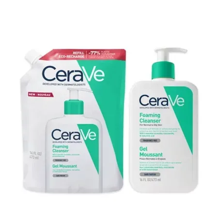 CeraVe Gel Moussant + Recharge 2X473ml - Univers Pharmacie