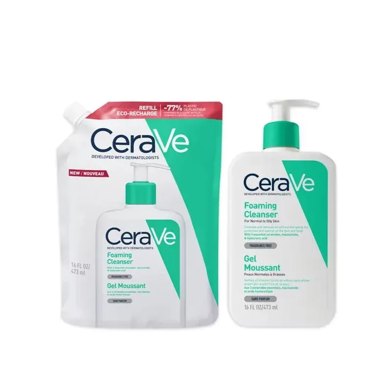 CeraVe Gel Moussant + Recharge 2X473ml - Univers Pharmacie CeraVe Gel Moussant + Recharge 2X473ml - Univers Pharmacie