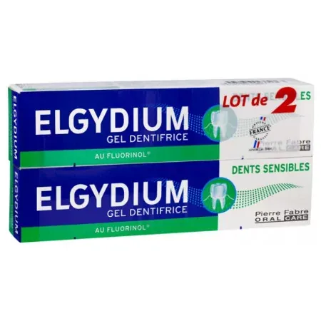 Elgydium Gel Dentifrice Dents Sensibles 2X75ml - Univers Pharmacie