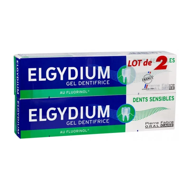 Elgydium Gel Dentifrice Dents Sensibles 2X75ml - Univers Pharmacie Elgydium Gel Dentifrice Dents Sensibles 2X75ml - Univers Pharmacie