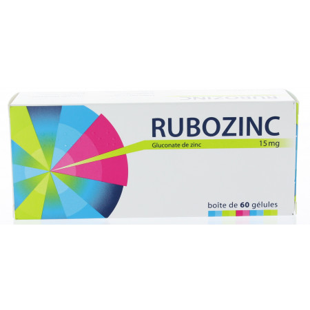 Rubozinc 15 mg 60 gélules