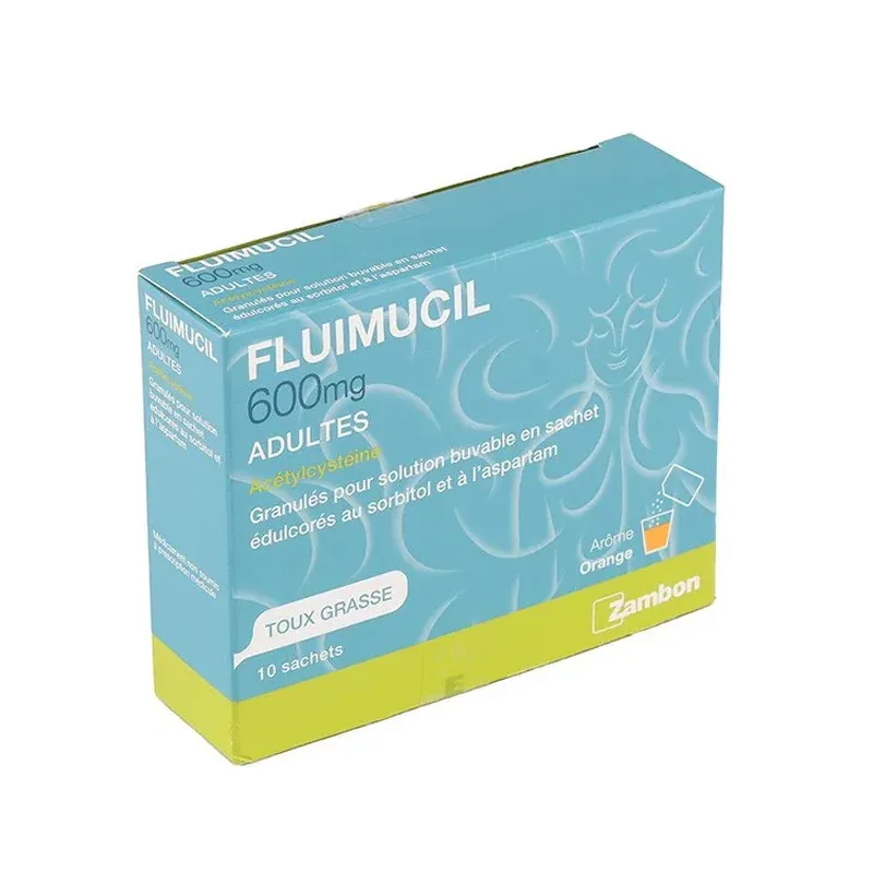 Fluimucil 600mg Adultes 10 sachets - Univers Pharmacie