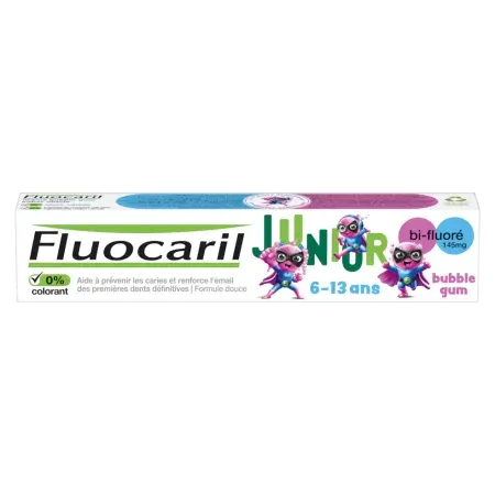 Fluocaril Dentifrice Junior 6-13 ans Gel Bubble Gum 75ml - Univers Pharmacie
