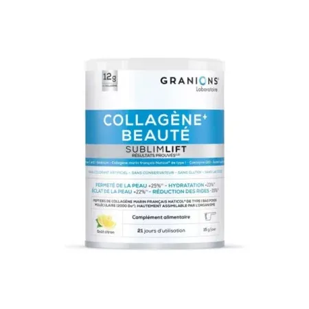 Granions Collagène+ Beauté Sublimlift goût citron 255g - Univers Pharmacie