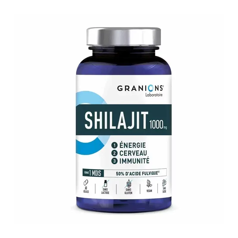 Granions Shilajit 1000mg 60 gélules - Univers Pharmacie Granions Shilajit 1000mg 60 gélules - Univers Pharmacie